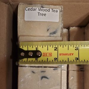 1 lloaf of 7 natural soap bars Cedar Wood Tea Tree